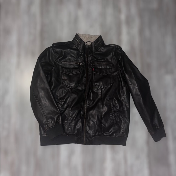 Levi’s Brown Leather Fur Lined Zip Up Jacket XXL